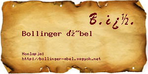 Bollinger Ábel névjegykártya