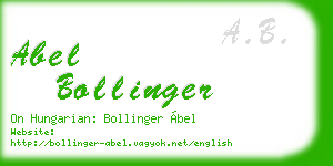 abel bollinger business card